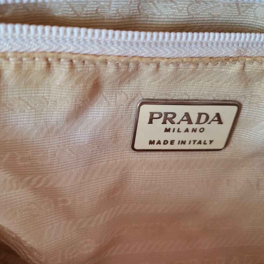 Prada leather hobo tote bag purple Pink blue white yellow grey ivory tie dyed - Picture 15 of 16